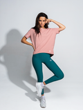 OceanFlex Teal Rib-Knit Legging