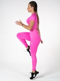 Leggings fucsia basic senza cuciture