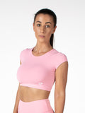 Top de yoga Shaper rosa