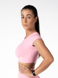 Top de yoga Shaper rosa