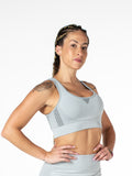 Ribbed Cloudy Grey Seamless Bra