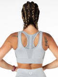 Ribbed Cloudy Grey Seamless Bra